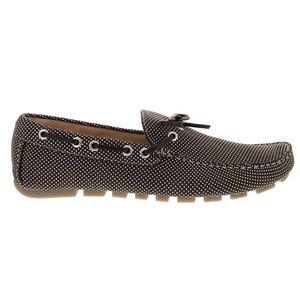 Brown Mini-dots Driving Loafers